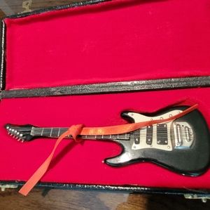 Miniature Guitar Model wood hand painted